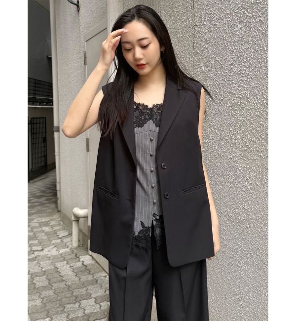 MURUA「【セットアップ対応】サイドオープントテーラードジレ」|ベスト・ジレ|