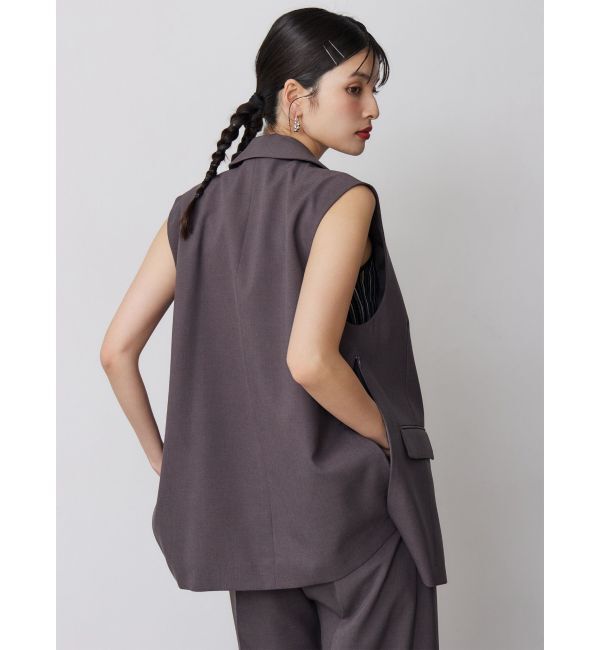 MURUA「【セットアップ対応】サイドオープントテーラードジレ」|ベスト・ジレ|