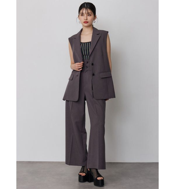 MURUA「【セットアップ対応】サイドオープントテーラードジレ」|ベスト・ジレ|