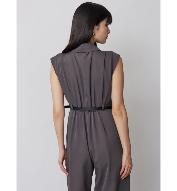 MURUA「デザインベルトワイドロンパース」|オールインワン|