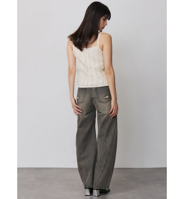 MURUA「ミックスフリンジニットキャミソール」|ニット・セーター|