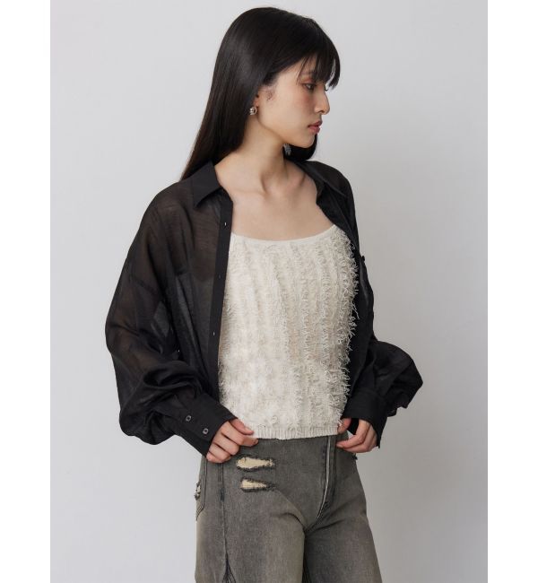MURUA「ミックスフリンジニットキャミソール」|ニット・セーター|