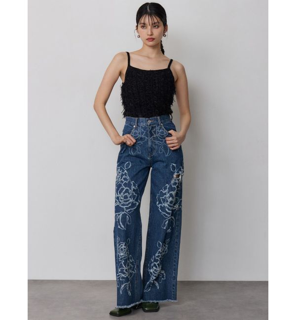 MURUA「ミックスフリンジニットキャミソール」|ニット・セーター|