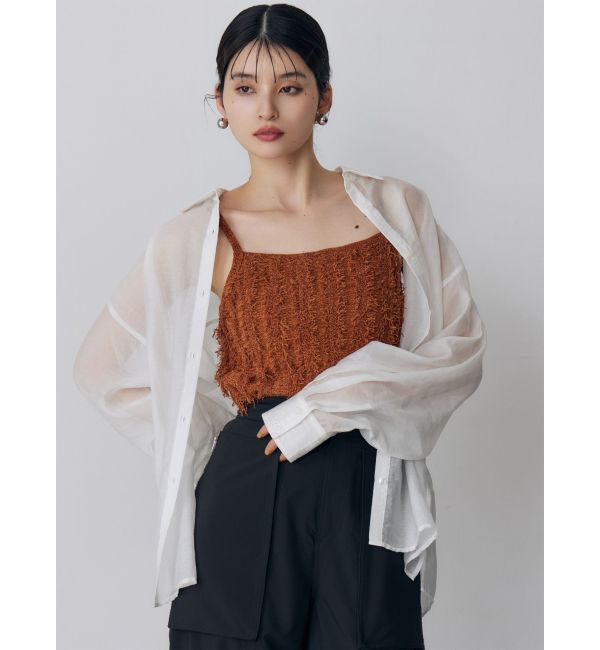 MURUA「ミックスフリンジニットキャミソール」|ニット・セーター|