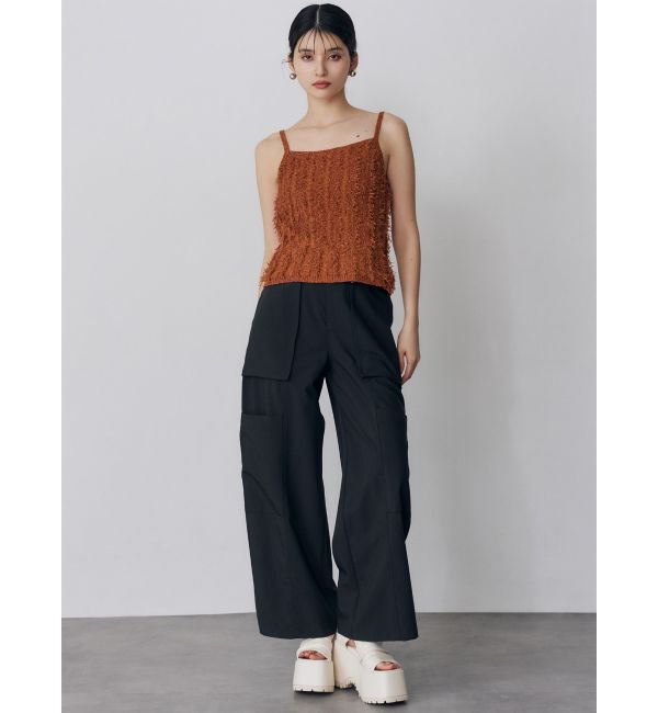 MURUA「ミックスフリンジニットキャミソール」|ニット・セーター|