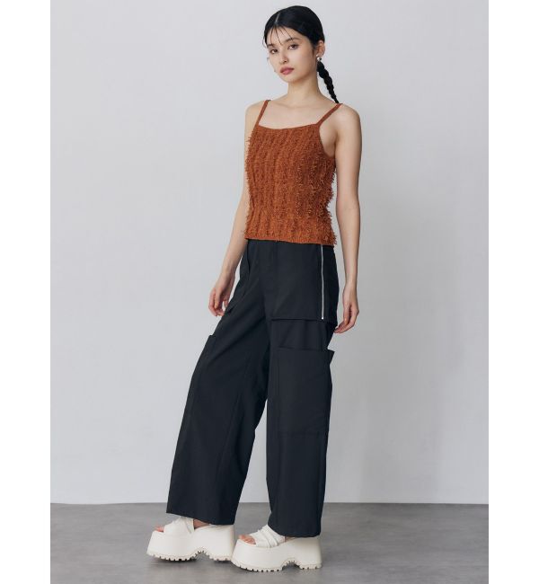 MURUA「ミックスフリンジニットキャミソール」|ニット・セーター|