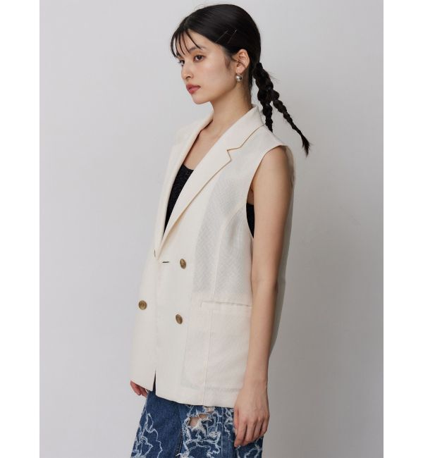 MURUA「【セットアップ対応】メッシュダブルジレ」|ベスト・ジレ|