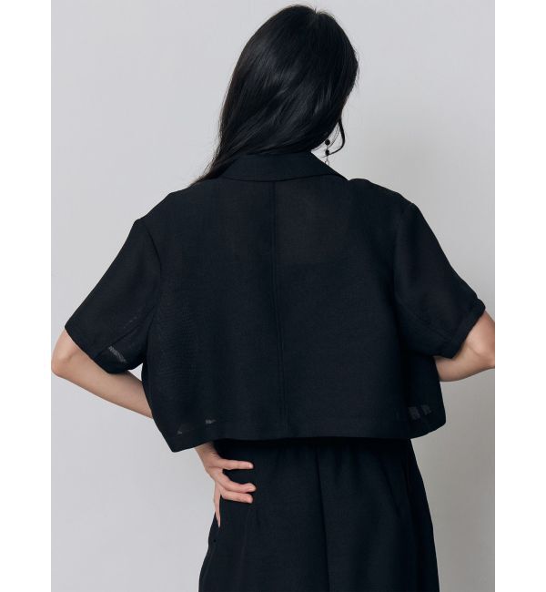 MURUA「【セットアップ対応】メッシュショートシャツジャケット」|テーラードジャケット|