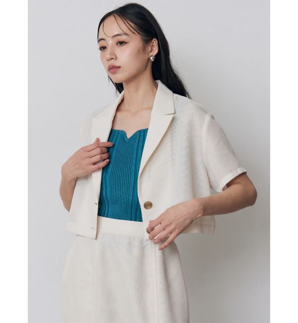 MURUA「【セットアップ対応】メッシュショートシャツジャケット」|テーラードジャケット|