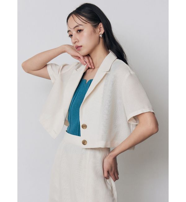 MURUA「【セットアップ対応】メッシュショートシャツジャケット」|テーラードジャケット|