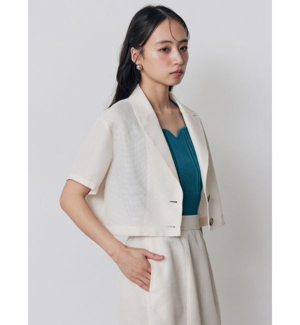 MURUA「【セットアップ対応】メッシュショートシャツジャケット」|テーラードジャケット|