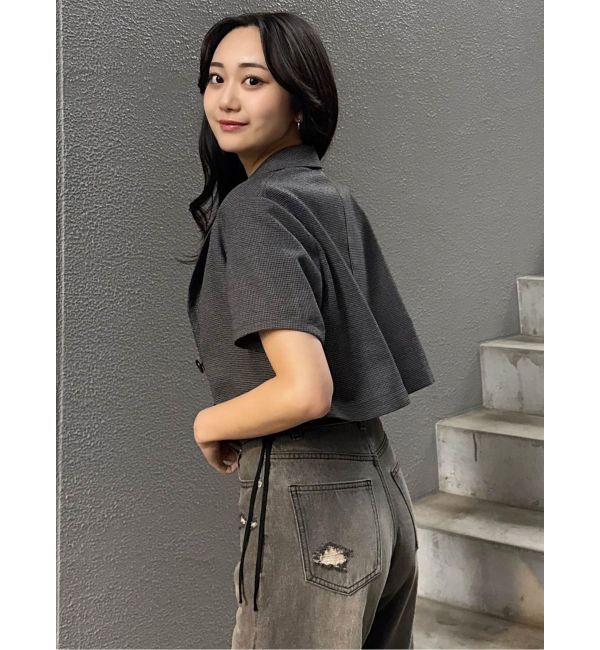 MURUA「【セットアップ対応】メッシュショートシャツジャケット」|テーラードジャケット|