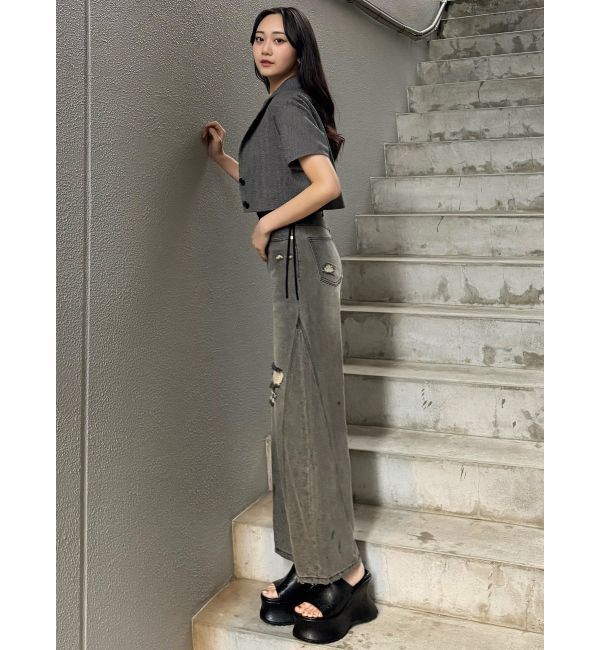 MURUA「【セットアップ対応】メッシュショートシャツジャケット」|テーラードジャケット|