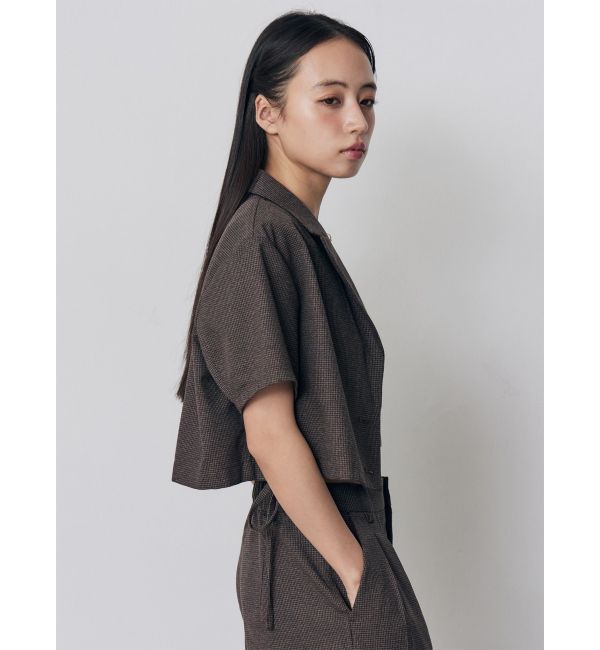 MURUA「【セットアップ対応】メッシュショートシャツジャケット」|テーラードジャケット|