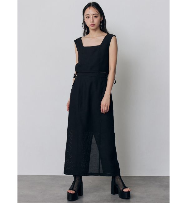 MURUA「【セットアップ対応】スクエアネックメッシュタンク」|シャツ・ブラウス|