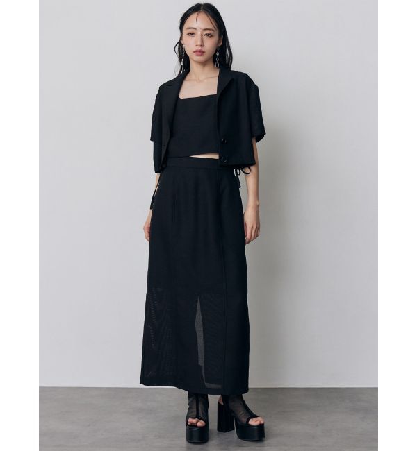 MURUA「【セットアップ対応】スクエアネックメッシュタンク」|シャツ・ブラウス|