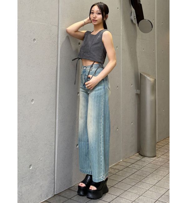 MURUA「【セットアップ対応】スクエアネックメッシュタンク」|シャツ・ブラウス|