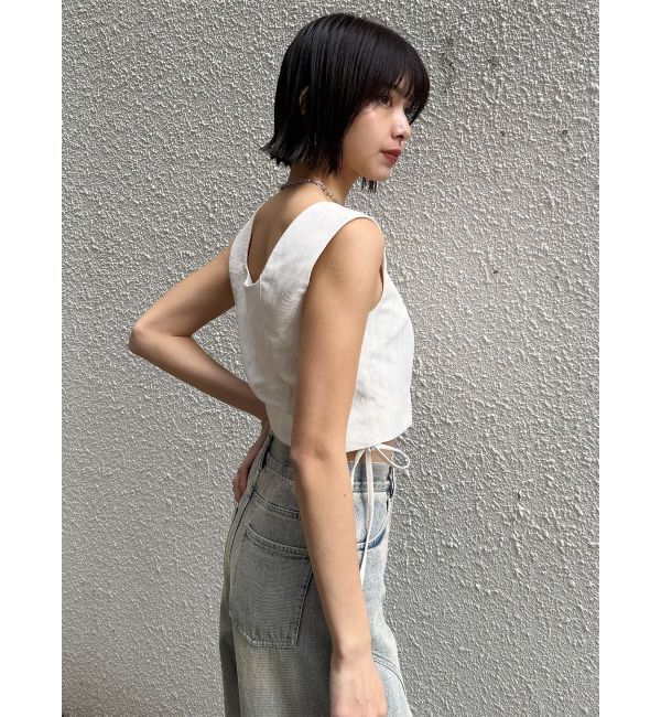 MURUA「【セットアップ対応】スクエアネックメッシュタンク」|シャツ・ブラウス|