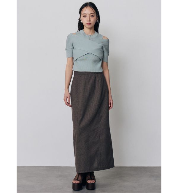 MURUA「【セットアップ対応】メッシュナロースカート」|スカート|