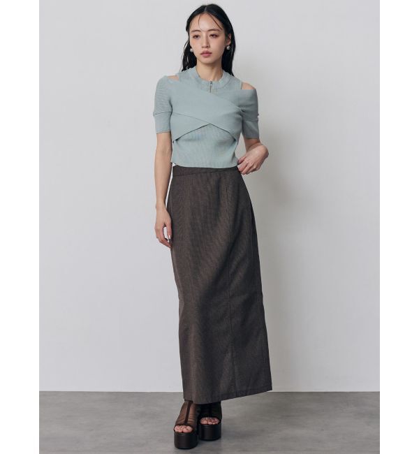 MURUA「【セットアップ対応】メッシュナロースカート」|スカート|