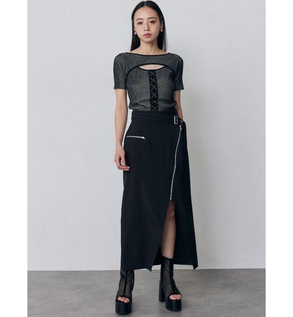 MURUA「レースアップカットアウトニット」|ニット・セーター|