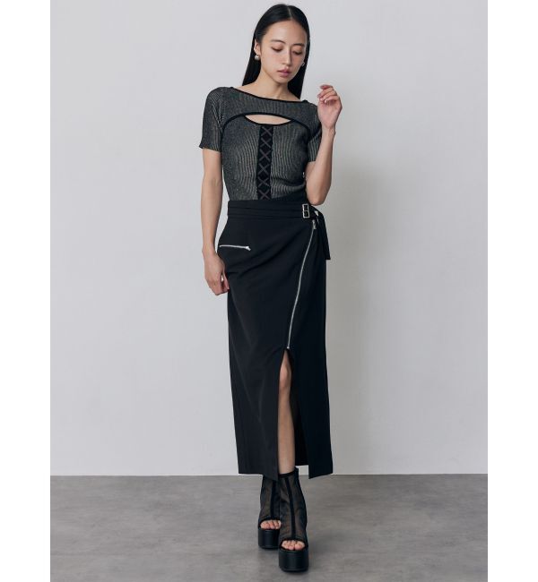 MURUA「レースアップカットアウトニット」|ニット・セーター|