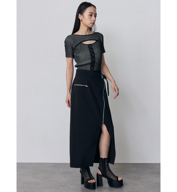 MURUA「レースアップカットアウトニット」|ニット・セーター|