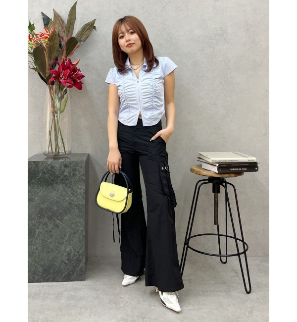 EVRIS「カーゴポケットフレアカラーパンツ」|カーゴ|