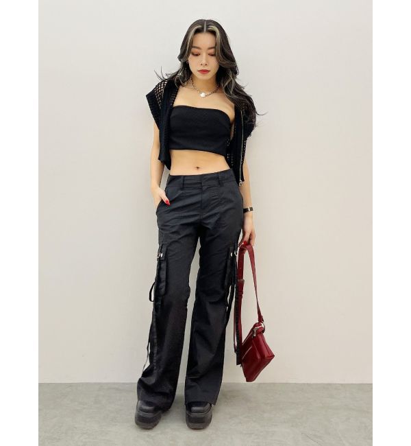 EVRIS「カーゴポケットフレアカラーパンツ」|カーゴ|