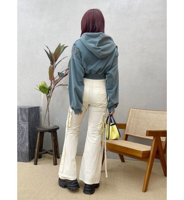 EVRIS「カーゴポケットフレアカラーパンツ」|カーゴ|