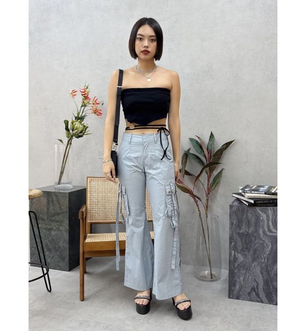 EVRIS「カーゴポケットフレアカラーパンツ」|カーゴ|