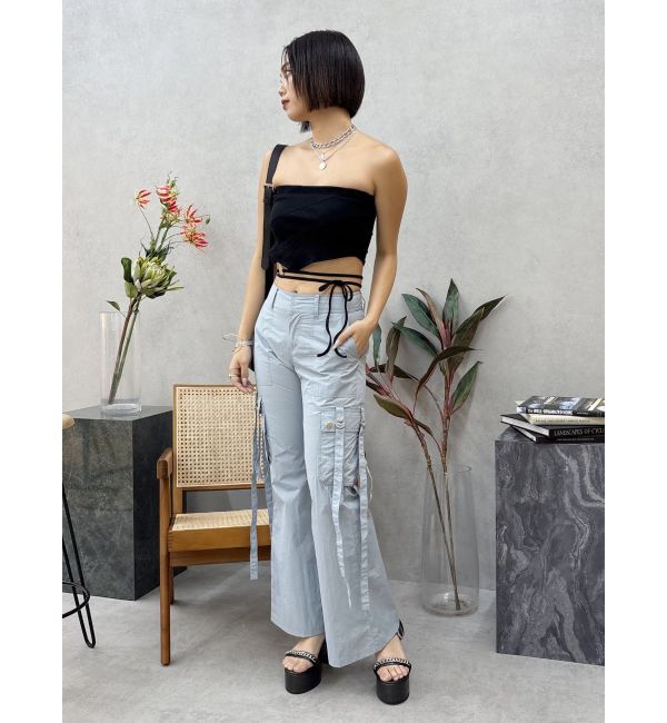 EVRIS「カーゴポケットフレアカラーパンツ」|カーゴ|