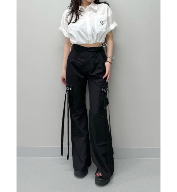 EVRIS「カーゴポケットフレアカラーパンツ」|カーゴ|