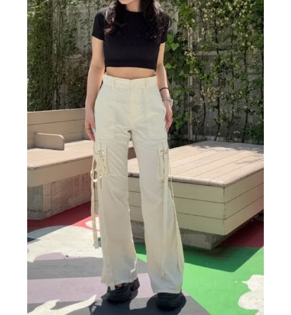 EVRIS「カーゴポケットフレアカラーパンツ」|カーゴ|