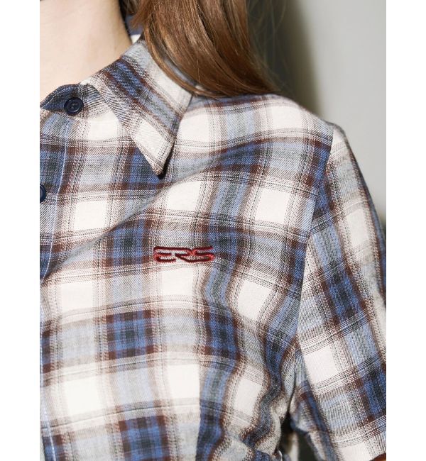 EVRIS「ワンポイントドロストショートシャツ」|シャツ・ブラウス|