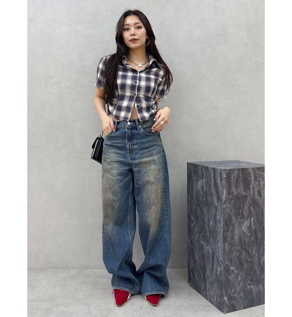 EVRIS「ワンポイントドロストショートシャツ」|シャツ・ブラウス|