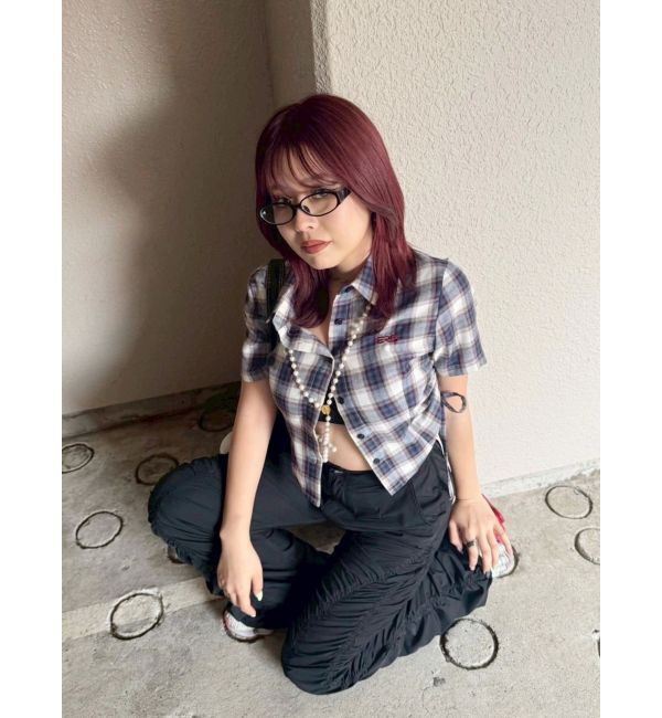 EVRIS「ワンポイントドロストショートシャツ」|シャツ・ブラウス|