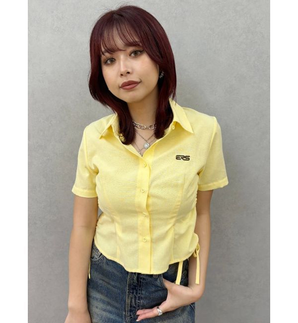 EVRIS「ワンポイントドロストショートシャツ」|シャツ・ブラウス|