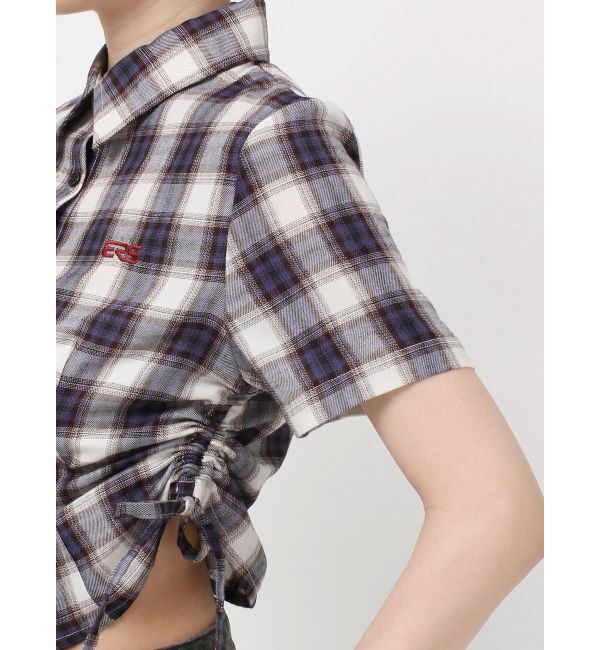 EVRIS「ワンポイントドロストショートシャツ」|シャツ・ブラウス|