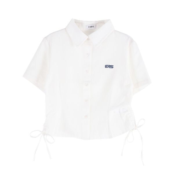 EVRIS「ワンポイントドロストショートシャツ」|シャツ・ブラウス|