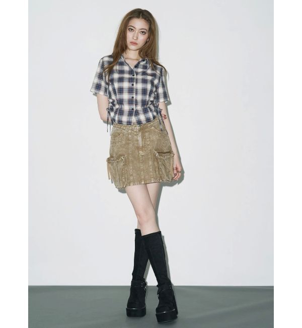 EVRIS「ワンポイントドロストショートシャツ」|シャツ・ブラウス|