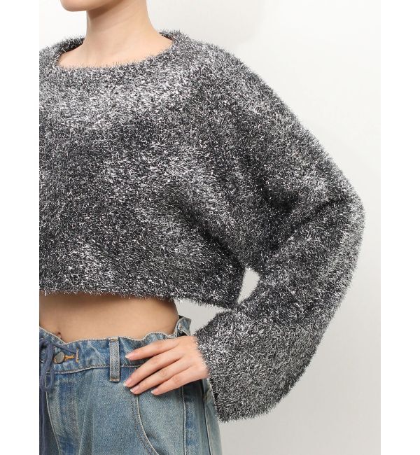 jouetie「クロップドラメニットプルオーバー」|ニット・セーター|