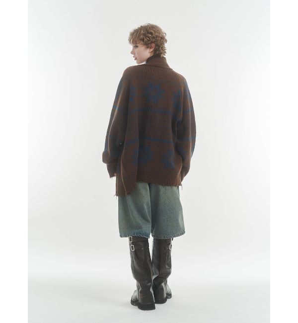 jouetie「ノルディックジップルーズカーデ」|ニット・セーター|