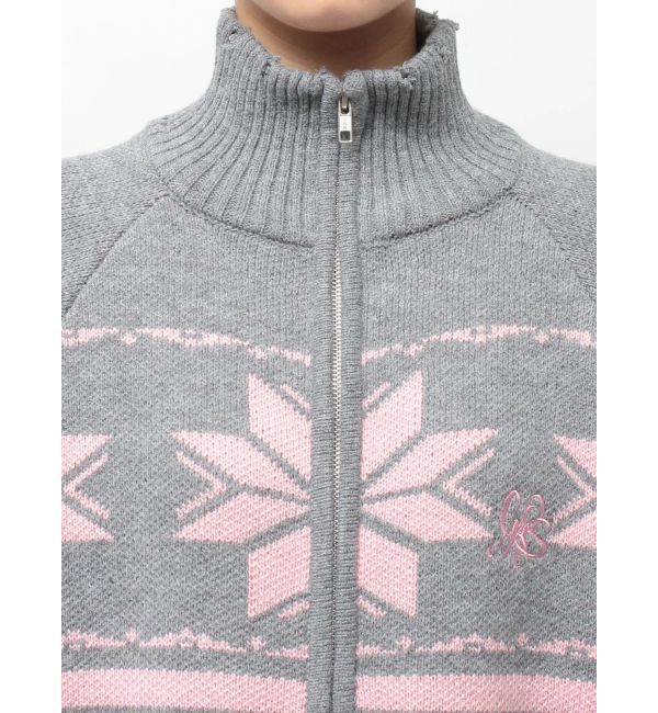 jouetie「ノルディックジップルーズカーデ」|ニット・セーター|