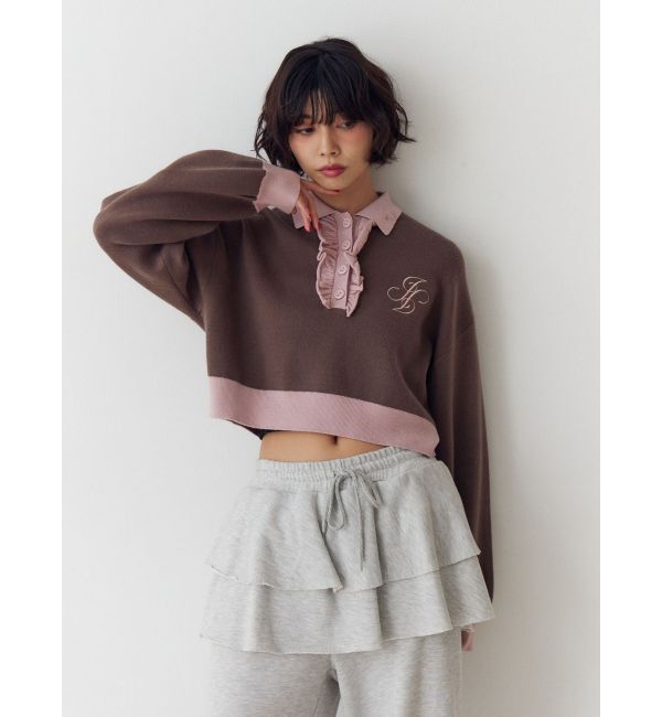 jouetie「フリルラガーニットトップス」|ニット・セーター|