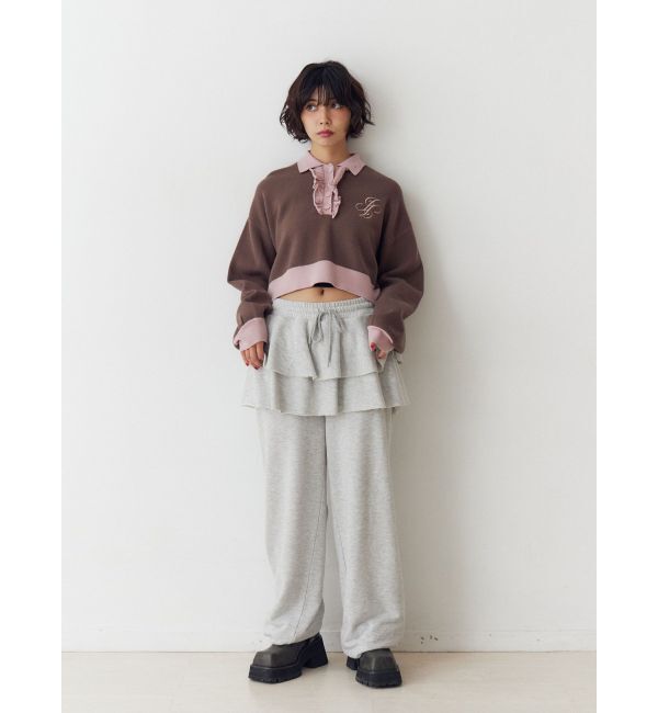 jouetie「フリルラガーニットトップス」|ニット・セーター|