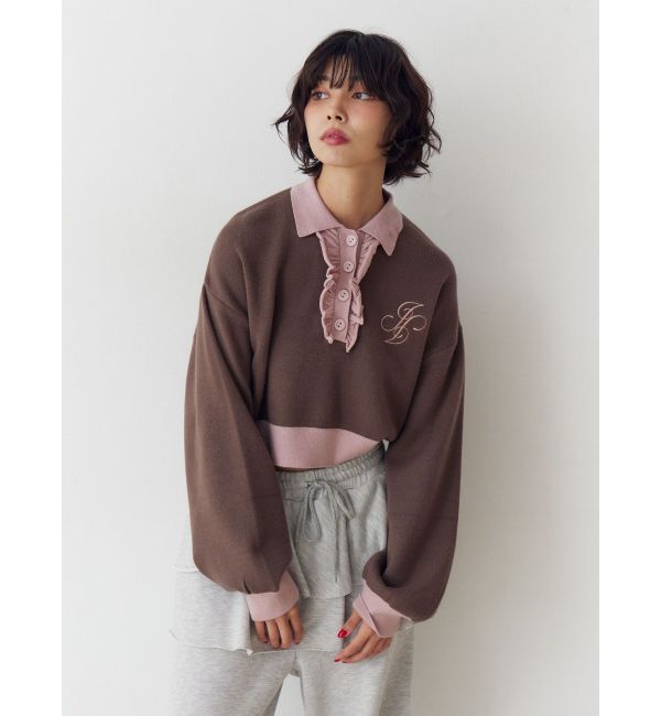 jouetie「フリルラガーニットトップス」|ニット・セーター|