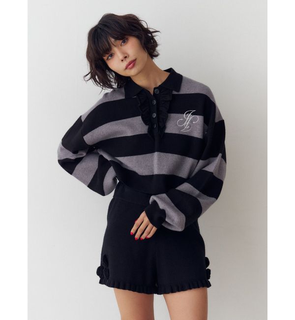 jouetie「フリルラガーニットトップス」|ニット・セーター|ダークミックス