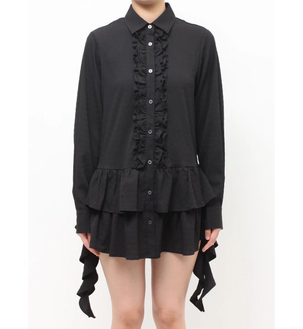 jouetie「ラッフルヘムフリルチュニックシャツ」|シャツ・ブラウス|