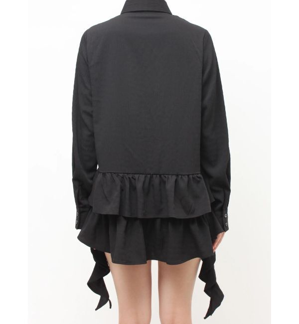 jouetie「ラッフルヘムフリルチュニックシャツ」|シャツ・ブラウス|